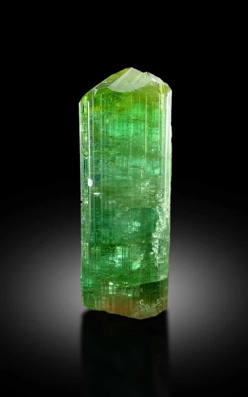 Exquisite Terminated Bicolor Tourmaline Crystal, Raw Tourmaline, Tourmaline Gemstone, Paprok Tourmaline - 138 gram