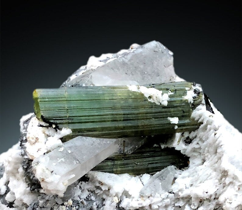 Top Grade Tourmaline Specimen, Tourmaline with Quartz, Tourmaline Crystal, Green Tourmaline, Mineral Specimen, 4385 g, 215*142 mm