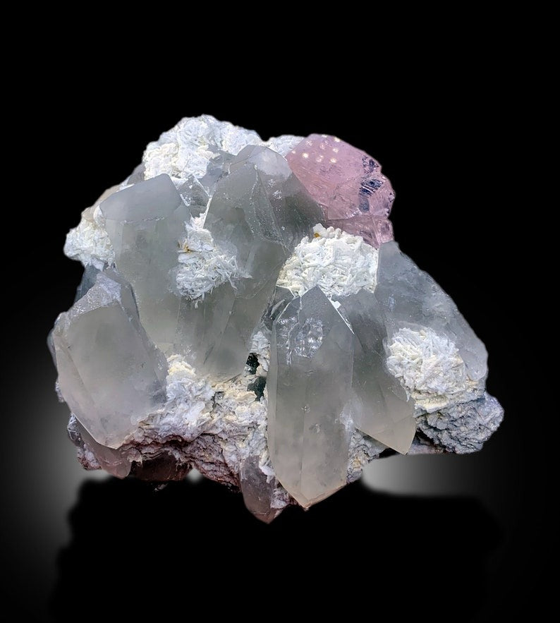 Natural Pink Morganite With Quartz and Cleavelandite Albite Mineral Specimen From Afghanistan - 1986 gram