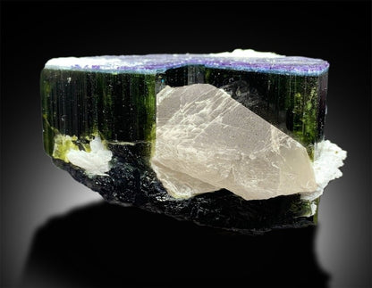Blue Cap Tourmaline | Tourmaline Specimen | Tourmaline Crystal | Tourmaline for sale | Paprok Tourmaline | Raw Crystal, 446 g, 81*74*47 mm
