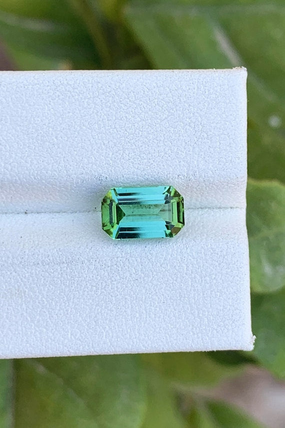 Bluish Green Tourmaline Gemstone Ring Making, Faceted Tourmaline Cut Stone, Loose Tourmaline Stone, Bluish Tourmaline var Elbaite, 2.25 CT