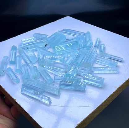 Terminated Facet Grade Sky Blue Color Aquamarine Crystals Parcel, Aquamarine Lot, Wholesale Crystals, Aquamarine Gemstone - 430 g