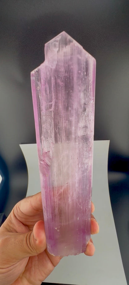Natural Pink Kunzite Crystal from Afghanistan, 331 gram