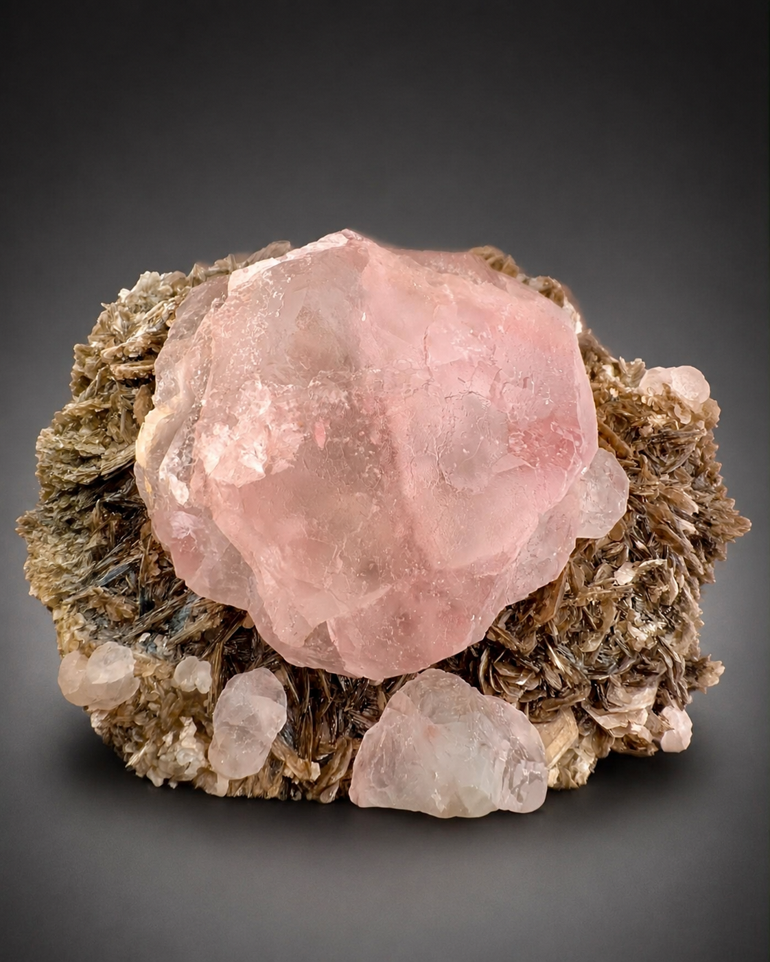 Pink Fluorite on Mica Matrix from Chumar Bakhoor Pakistan, 1619 gran