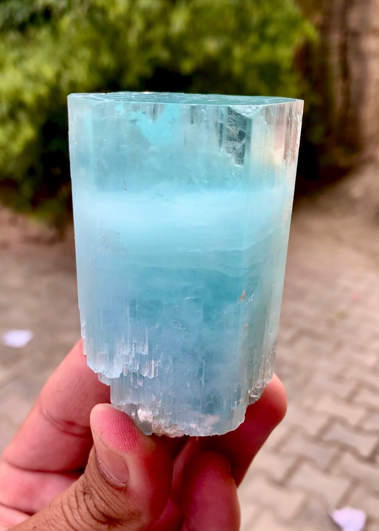 Aquamarine Crystal with Albite, Aquamarine Specimen from Pakistan, 233 gram