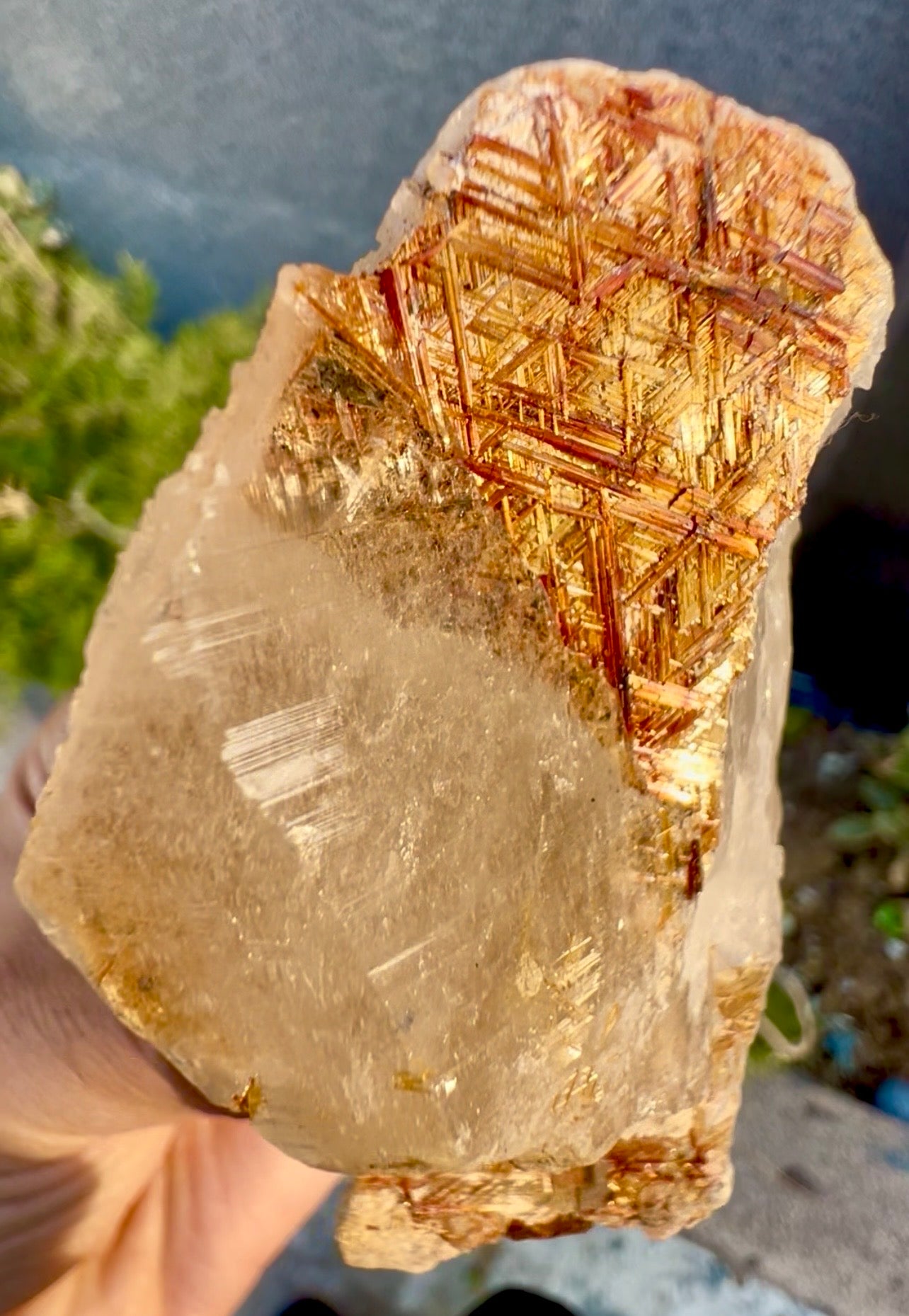 Sagenite Rutile on Quartz Crystal Specimen, Pakistan, 199 gram