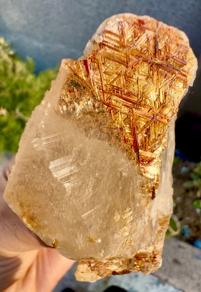 Sagenite Rutile on Quartz Crystal Specimen, Pakistan, 199 gram