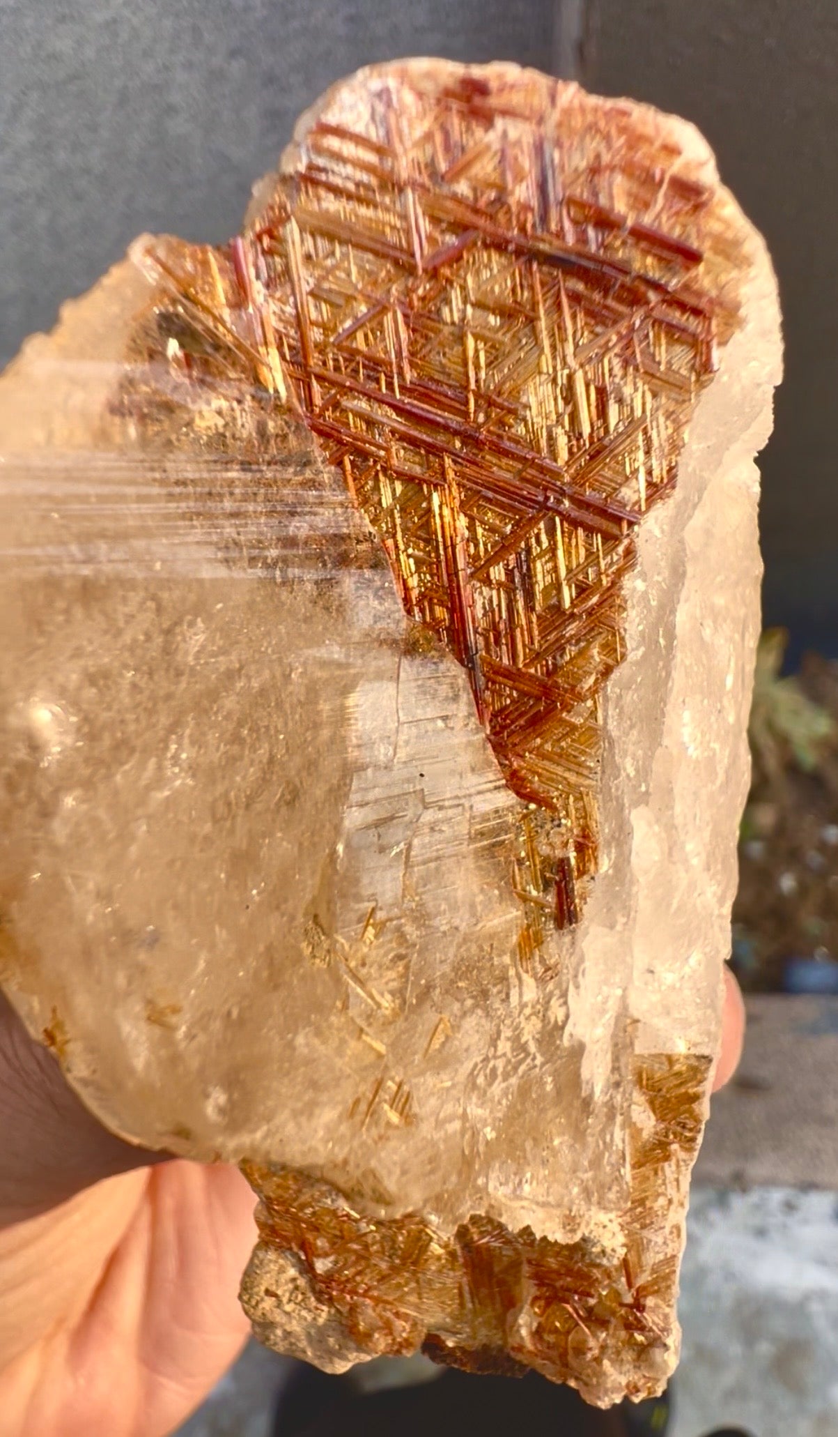 Sagenite Rutile on Quartz Crystal Specimen, Pakistan, 199 gram