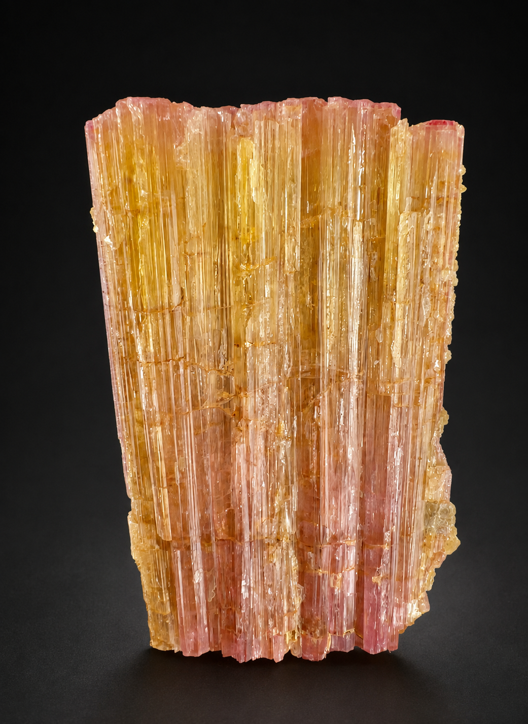 Orange Pink Tourmaline Crystal with Lepidolite Mica from Afghanistan, 316 gram