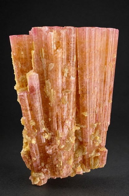 Orange Pink Tourmaline Crystal with Lepidolite Mica from Afghanistan, 316 gram