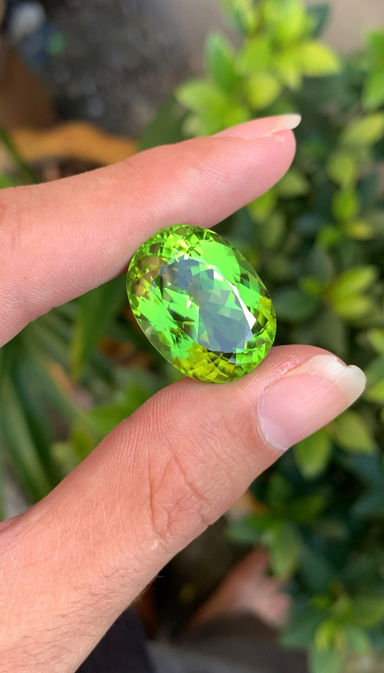 Natural Green Peridot 36.45 Ct Oval Brilliant Cut – Pakistan Peridot Gemstone