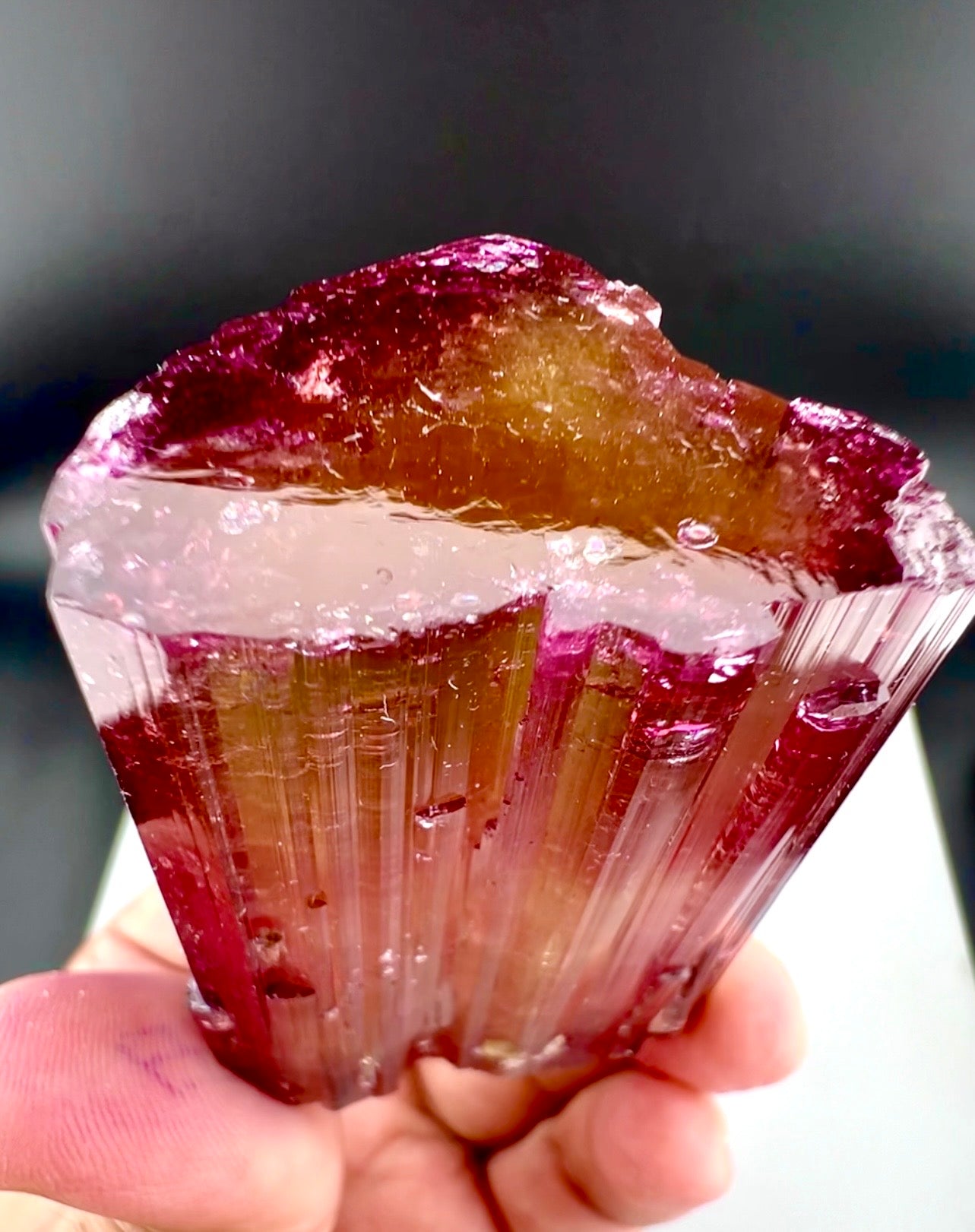 Red Tourmaline crystal from Afghanistan, 128 gram