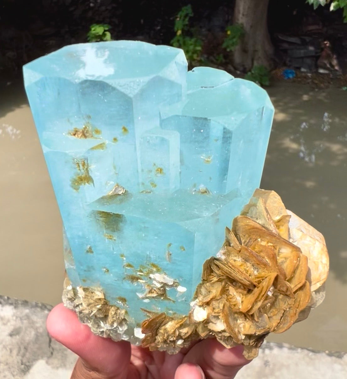 Aquamarine with Muscovite Mica from Pakistan, 543 gram