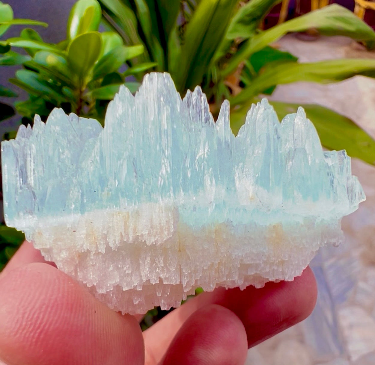 AquaMorganite etched Crystal from Pakistan, 58 gram