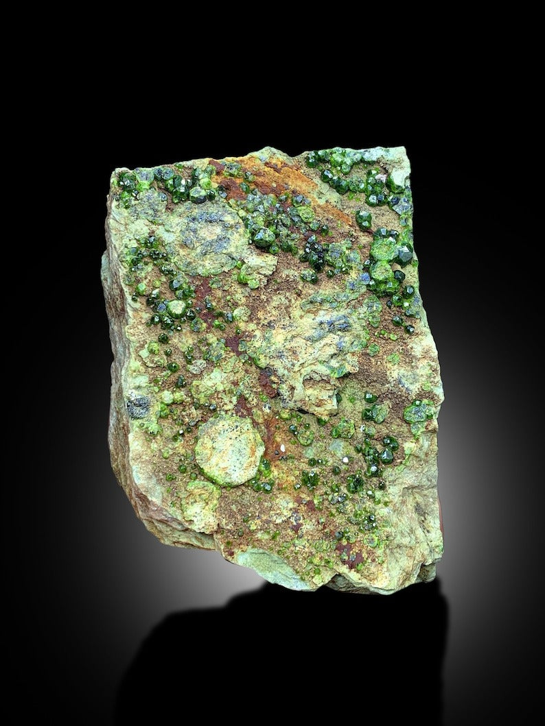Demantoid Garnet, Green Garnet, Garnet Crystals, Demantoid Garnet Specimen, Crystal Cluster, Mineral Specimen, Raw Gemstone, 2156 g