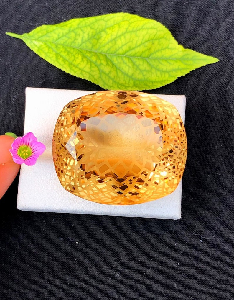 Fancy Custom Cut Champagne Topaz Gemstone, Loose Gemstone, Topaz Faceted Stone, Handmade Jewellry, Topaz Jewellry - 184 CT