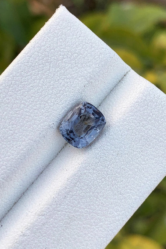 Grey Spinel Loose Gemstone, Faceted Spinel Gemstone, Natural Spinel Ring Stone, Cushion Cut Spinel Stone, Faceted Gemstone For Ring, 1.60 CT