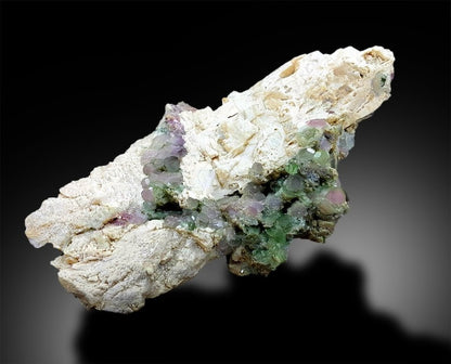 Watermelon Tourmaline Crystals on Feldspar, Natural Tourmaline, Tourmaline Stone, Tourmaline from Paprock Afghanistan - 451 Gram