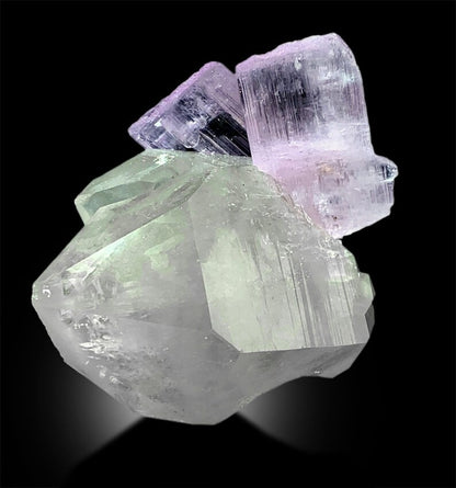 Pink Kunzite Specimen, Kunzite Crystal on Quartz, Natural Kunzite, Kunzite for sale, Healing Crystal, Chakra Crystal, Mineral Specimen, 151g