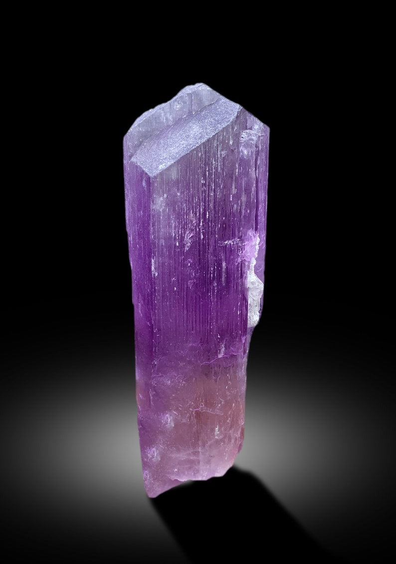 Fluorescent Pink Kunzite Crystal, Double Terminated Kunzite, Raw Mineral, Crystal Specimen, Kunzite from Afghanistan - 320 gram