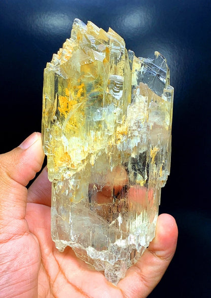 Natural Yellow Color Triphane Kunzite with Complex Mountain Shape Terminations, Kunzite Gemstone, Spodumene Kunzite Crystal - 550 gram