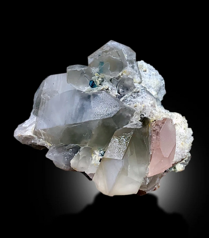 Pink Morganite With Tourmaline, Quartz and Albite Mineral Specimen From Afghanistan - 340 gram
