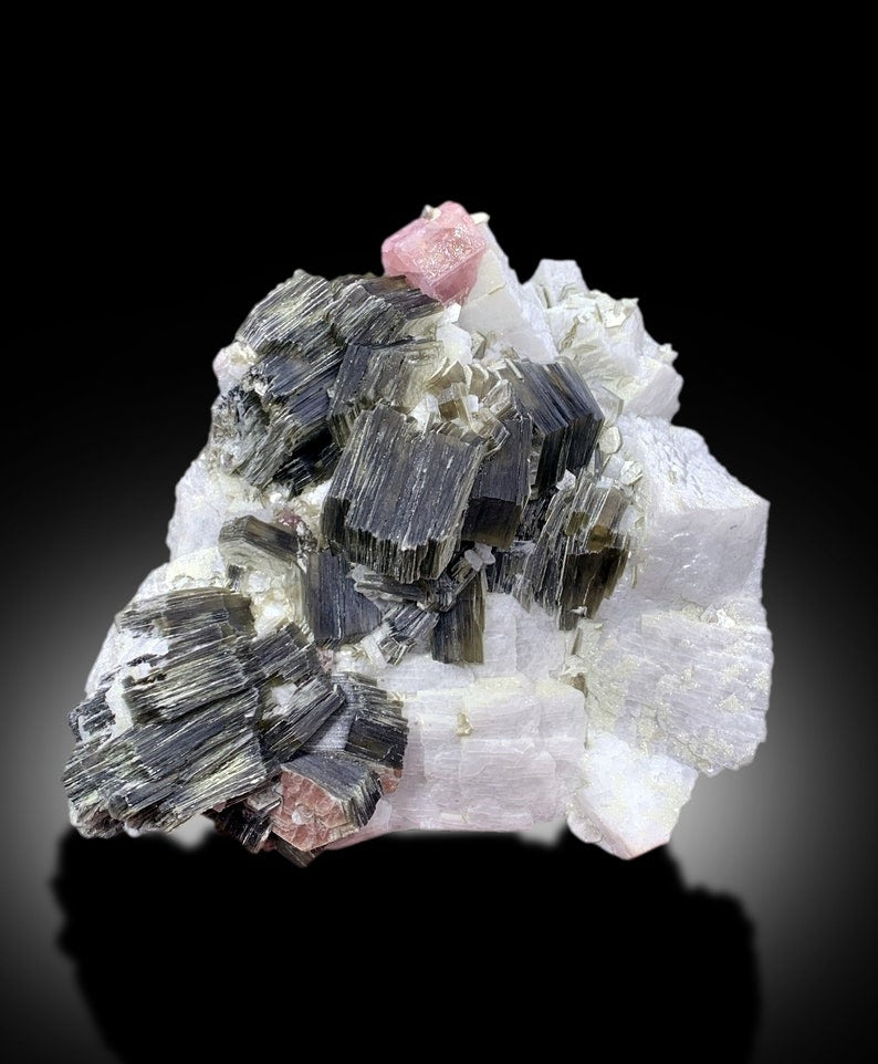 Pink Apatite With Star Mica and Feldspar Mineral Specimen From Skardu Pakistan - 1207 gram