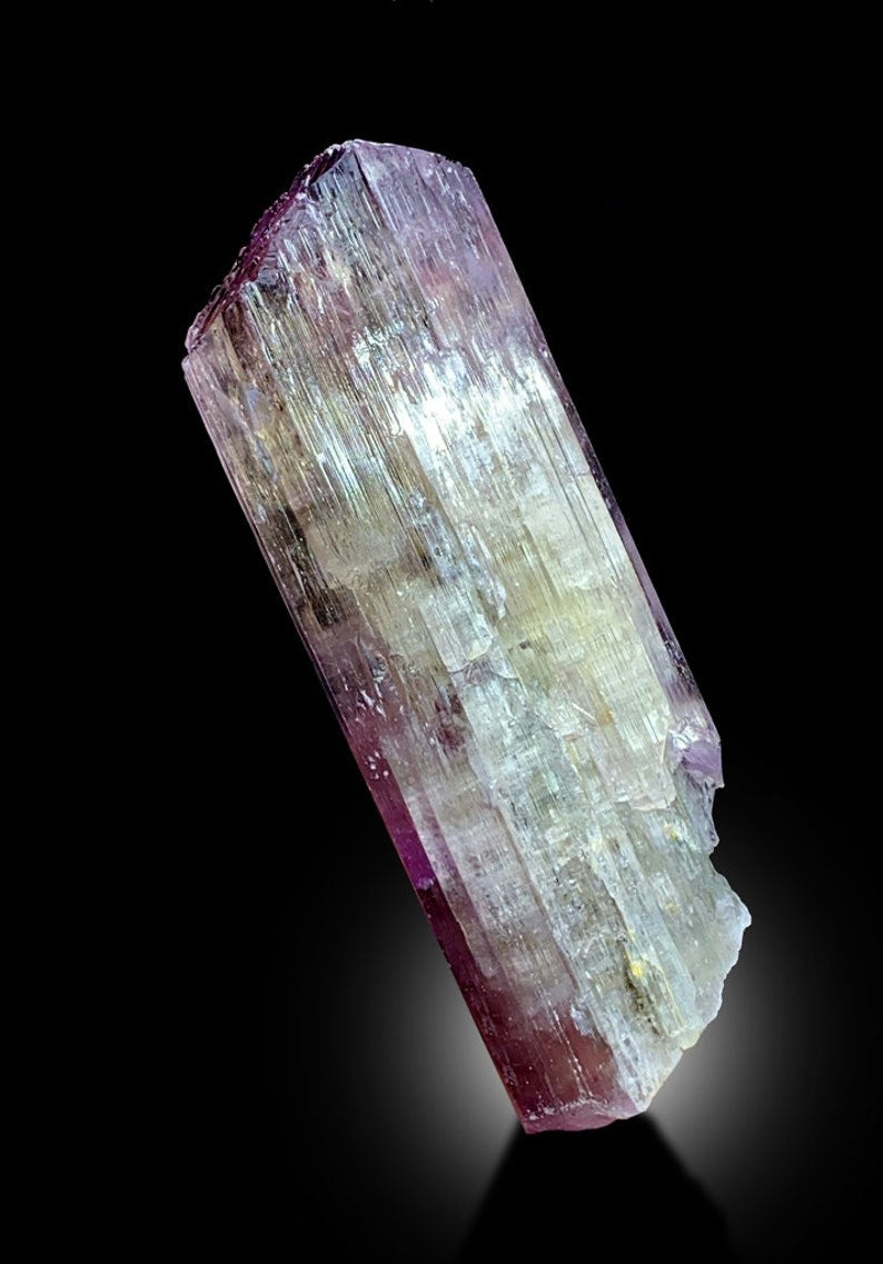 Pink Kunzite Crystal, Natural Kunzite Crystal, Kunzite with Complex Terminations, Bicolor Kunzite, Chakra stone, Healing Crystals, 679 g