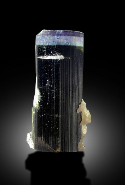 Blue Cap Tourmaline Crystal with Cleavelandite Albite, Natural Tourmaline, Raw Tourmaline, Tourmaline From Paproke Afghanistan - 47 gram