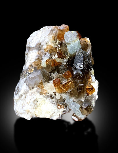 Natural Topaz Crystals With Aquamarines Quartz and Feldspar Mineral Specimen From Skardu Pakistan - 424 gram