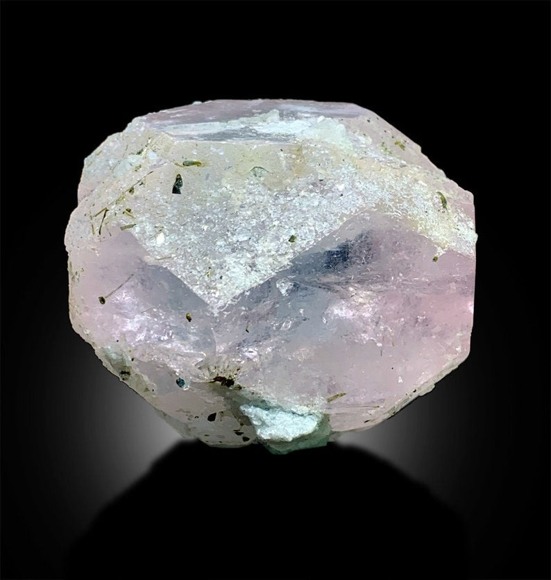 AquaMorganite Crystal, Green Tourmalines, Pink Morganite Crystal, Aquamarine stone, Tourmaline Cluster, Mineral Specimen, Bicolor Beryl,159g