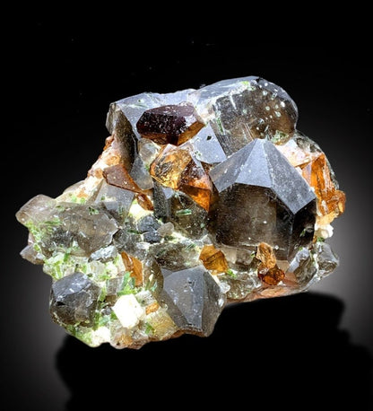 Topaz Crystals with Tourmalines, Smoky Quartz, Topaz Specimen, Tourmaline Cluster, Crystal Cluster, Mineral Specimen, Raw Topaz, 1883 g