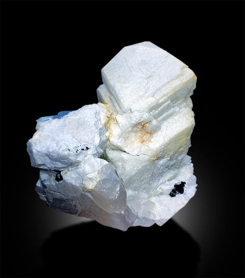 Aquamarine Specimen with Feldspar, Aquamarine Crystals, Aquamarine Cluster, Microcline Feldspar, Aquamarine stone, Mineral Specimen, 1728g