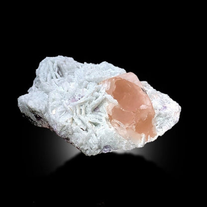 Peach Pink Morganite With Apatite and Cleavelandite Albite Specimen From Afghanistan - 512 gram