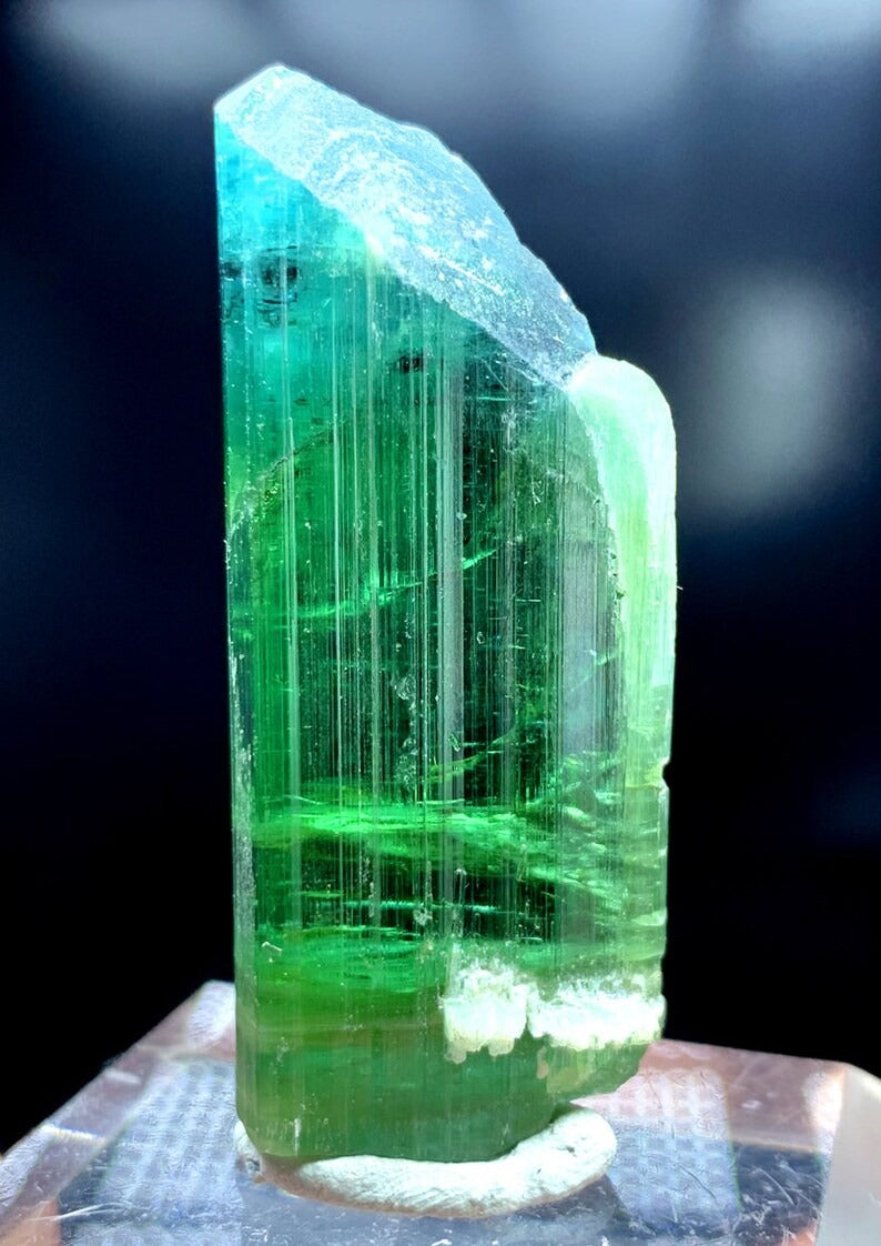 Blue Green Tourmaline Crystal, Natural Tourmaline, Tourmaline Specimen, Tourmaline Rough, Tourmaline Crystal From Afghanistan 140.60 cts
