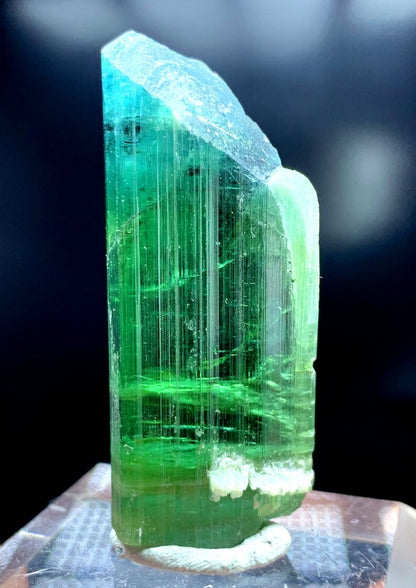 Blue Green Tourmaline Crystal, Natural Tourmaline, Tourmaline Specimen, Tourmaline Rough, Tourmaline Crystal From Afghanistan 140.60 cts