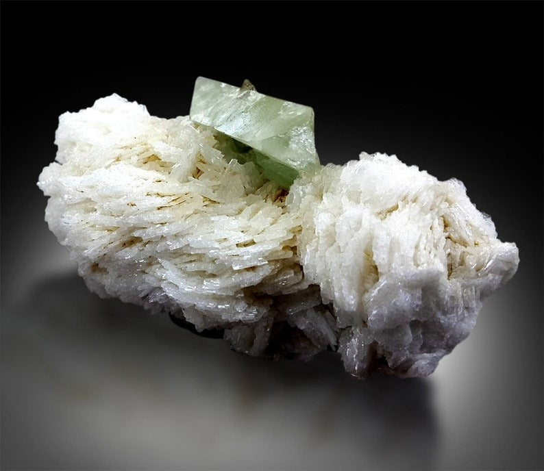 Hydroxyl Herderite with Albite , Hydroxyl Herderite Specimen, Herderite stone, Rare Mineral, Rare Stone, Mineral Specimen, 72 g , 72*37 mm