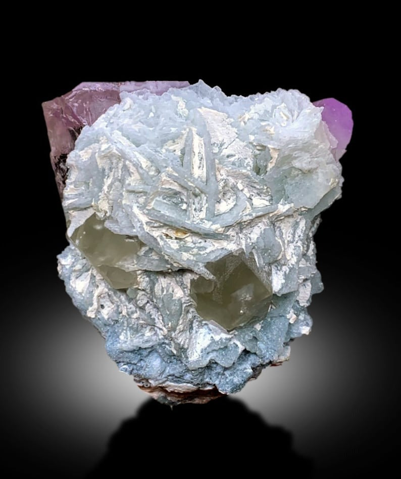 Kunzite Specimen, Terminated and Undamaged Pink Kunzite With Cleavelandite Albite and Quartz, Mineral Specimen From Afghanistan - 356 gram