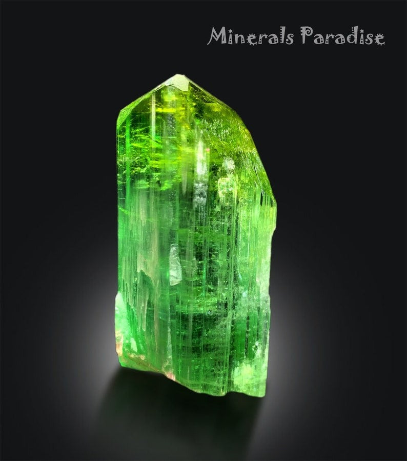 Natural Tourmaline Crystal, Green Color Tourmaline, Tourmaline Crystal From Afghanistan - 45 Gram