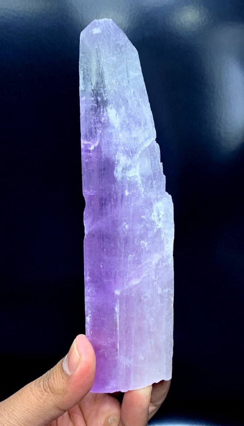 V Shape Terminated Bicolor Kunzite Crystal, Raw Mineral, Crystal Specimen, Kunzite Gemstone, Kunzite Crystal from Afghanistan - 363 gram