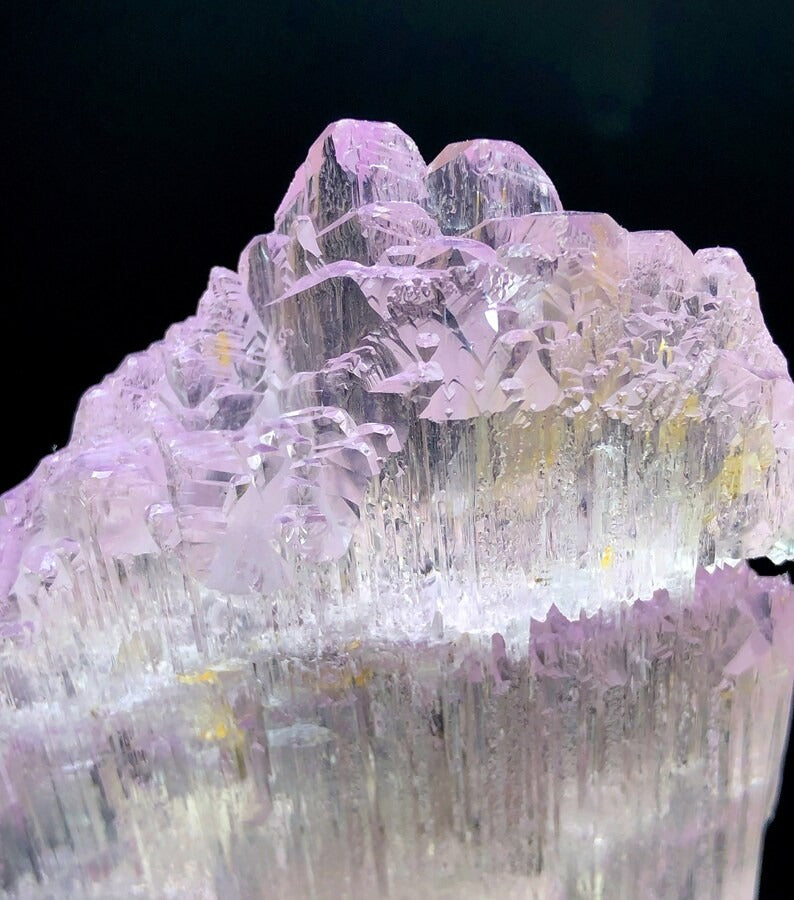 DT Etched Pink Kunzite Crystal with Complex Mountain Shape Terminations, Kunzite Specimen, Kunzite Gemstone, Raw Mineral - 173 gram