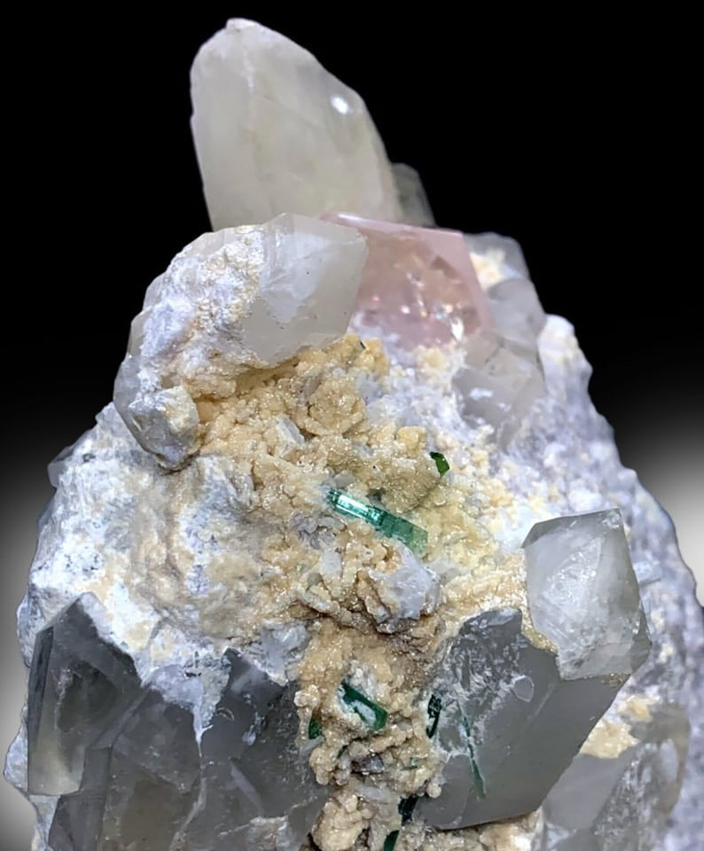 Pink Morganite With Tourmalines Quartz Lepidolite and Cleavelandite Albite Specimen From Afghanistan - 1715 gram