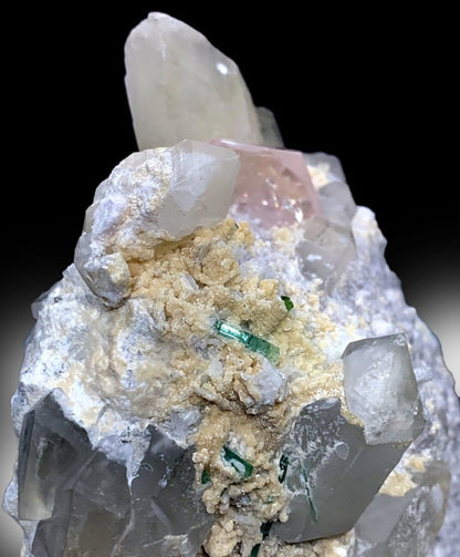 Pink Morganite With Tourmalines Quartz Lepidolite and Cleavelandite Albite Specimen From Afghanistan - 1715 gram