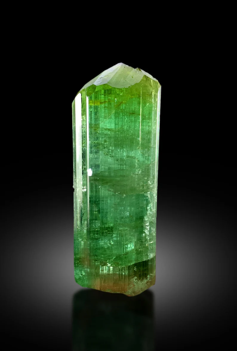 Exquisite Terminated Bicolor Tourmaline Crystal, Raw Tourmaline, Tourmaline Gemstone, Paprok Tourmaline - 138 gram