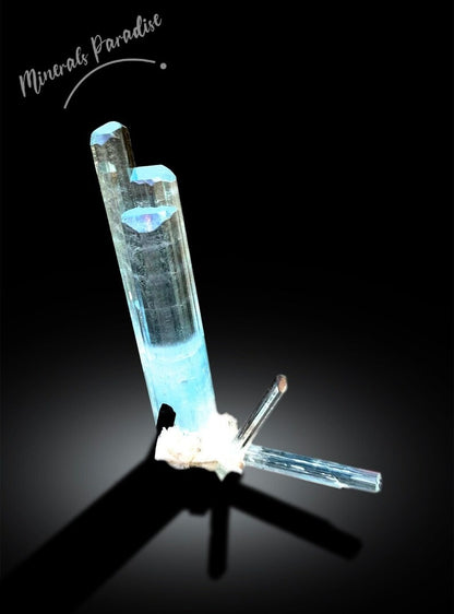 Aquamarine Cluster, Aquamarine Specimen, Aquamarine Crystals, Tourmaline Crystals, Schorl Specimen, Aquamarine Schorl, Mineral Specimen,