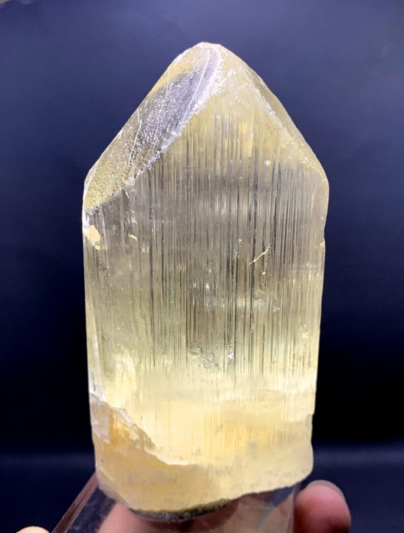 Natural Yellow Kunzite Crystal, Triphane Crystal, Kunzite Specimen, Spodumene Kunzite, Mineral Specimen, Crystal Specimen, 372g