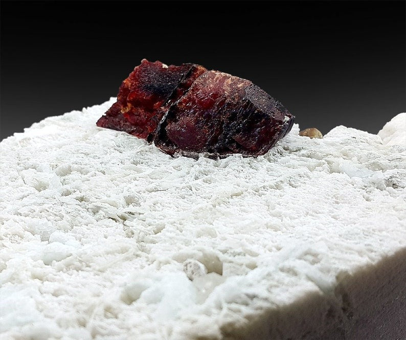 Red Tantalite with Microlite on Feldspar, Tantalite Crystal, Tantalite Stone, Mineral Specimen from Afghanistan - 1419 g