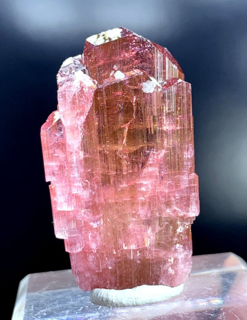 Tourmaline Crystal, Redish Orange Tourmaline, Natural Tourmaline, Lustrous Tourmaline, Gem Grade Tourmaline, Paprok Tourmaline, 136.10 cts