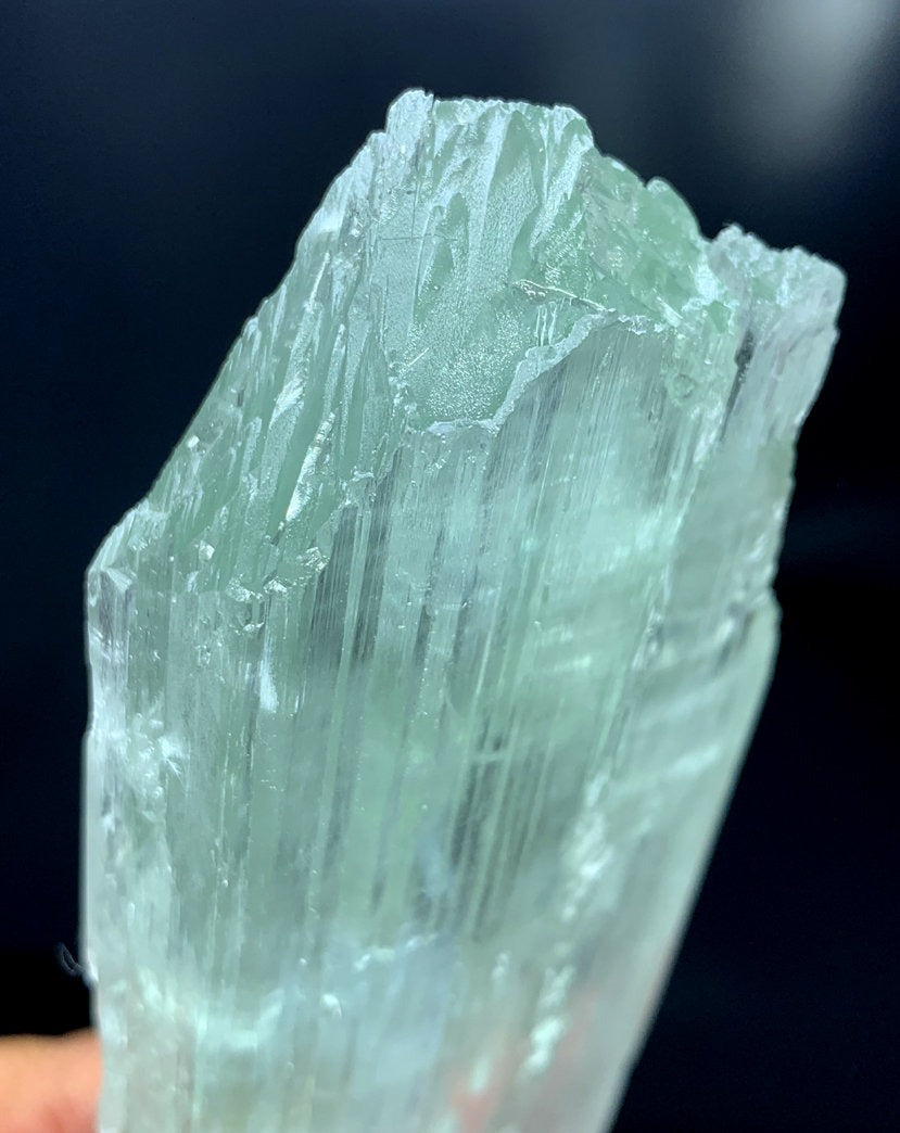 Bicolor Kunzite Crystal, Natural Kunzite, Kunzite Gemstone, Green Kunzite, Raw Kunzite, Kunzite Crystal From Afghanistan - 535 Gram