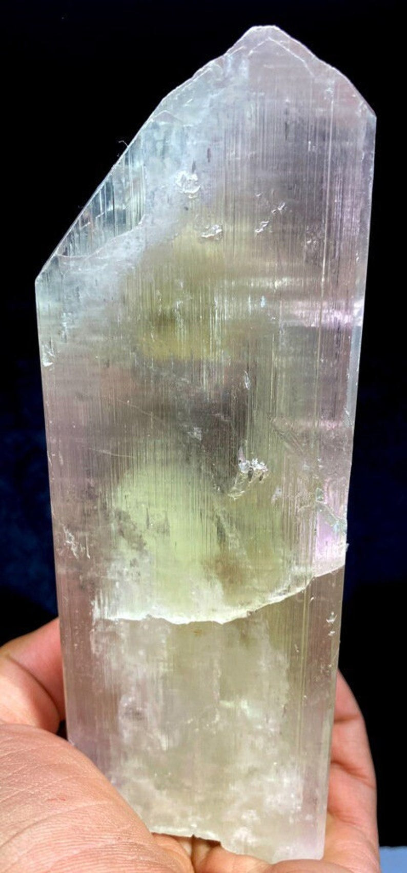 Natural Bicolor Kunzite Crystal with Quartz, Kunzite Specimen, Raw Mineral, Kunzite Stone, Kunzite from Afghanistan - 1035 gram